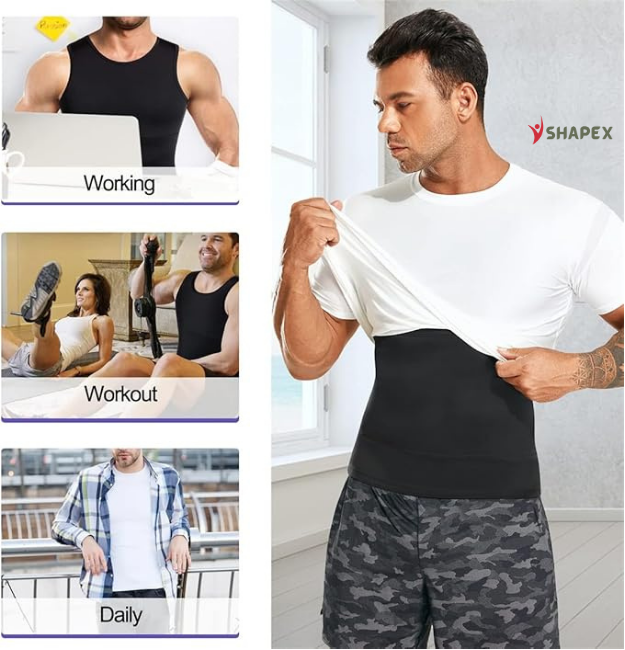 Shapex IronForm Compression Vest - Targets Belly & Side Fat, Lifts Posture And Stops Clothes From Clinging In All The Wrong Places